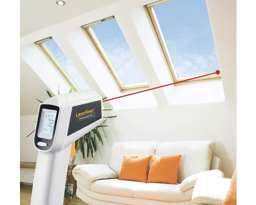 Laserliner Thermospot One Infrarot Thermometer zur Temperaturmessung im Wohnraum.