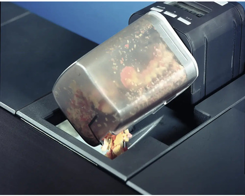 Automatischer Futterautomat für Aquarien mit Futterbehälter