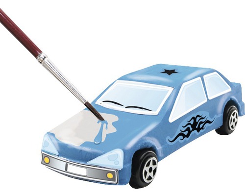 Bemalbares Spielzeugauto mit Pinsel