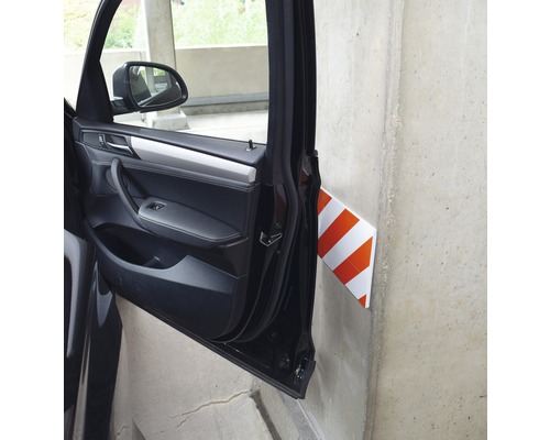 IWH Autotür-Schutzleiste für Garage, weiß / rot Material: PU
