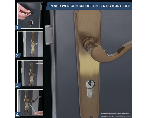 Montageanleitung für eine Türgarnitur