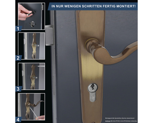 Montageanleitung für ein Türschloss mit Türgriff