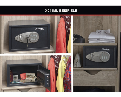 Master Lock Tresor mit digitalem Zahlenschloss im Kleiderschrank