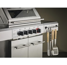 Edelstahl Grill mit Grillbesteck