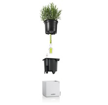 Blumentopf Lechuza Cube Color Kunststoff 14x14x14 cm weiß inkl. Erdbewässerungssystem und Wasserstandsanzeiger-thumb-10