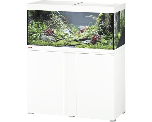 Komplettes Aquarium-Set mit Unterschrank und Bepflanzung