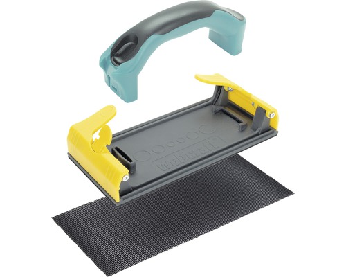 Wolfcraft Handschleifer mit Griff und Schleifgitter