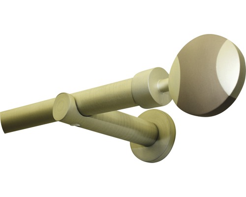 Doppelgardinenstange mit Kugelende und Wandhalterung