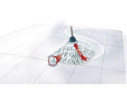 Leifheit Wischer mit Viskose und absorbierenden Fasern, Durchmesser 27 cm