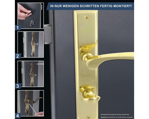 Montageanleitung für eine Türgarnitur