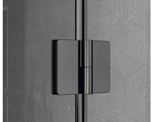 Detailansicht eines Duschkabinenbeschlags