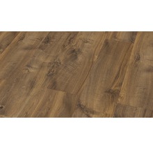 Nahaufnahme von Laminatboden in Holzoptik