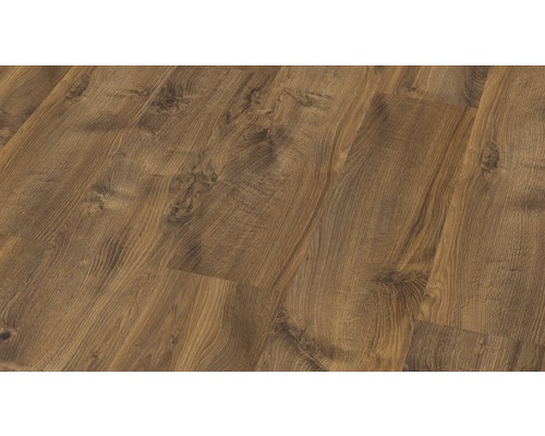 Nahaufnahme von Laminatboden in Holzoptik