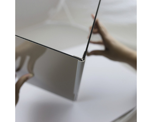 Rückwand Profil Ecke für Decodesign außen schwarz Länge 255 cm Verbundplatte mit Aluminiumprofil