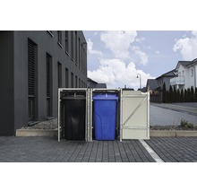 Mülltonnenbox HIDE Kunststoff 139,4x80,7x115,2 cm schwarz-thumb-3