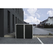 Mülltonnenbox HIDE Kunststoff 139,4x80,7x115,2 cm schwarz-thumb-0