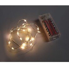LED Drahtlichterkette Lafiora 0,95 m + 0,5 m Zuleitung 20 LEDs Lichtfarbe warmweiß