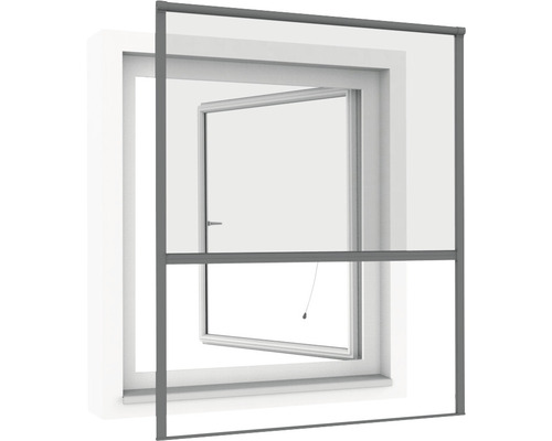 Fliegengitterrollos am Fenster montiert