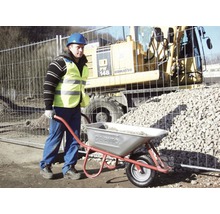 CAPITO Profi Tiefmuldenkarre EUROCAR 100 Liter Tiefmulde, Lufträder mit Blockprofil und Stahlfelge inkl. ergonomische Buchenholzgriffe-thumb-7