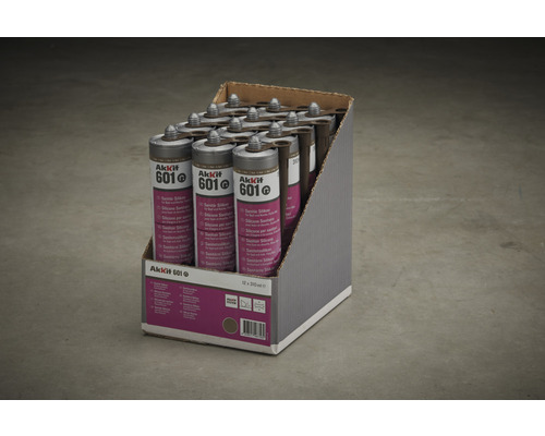 Karton mit zwölf Tuben Sanitär-Silikon