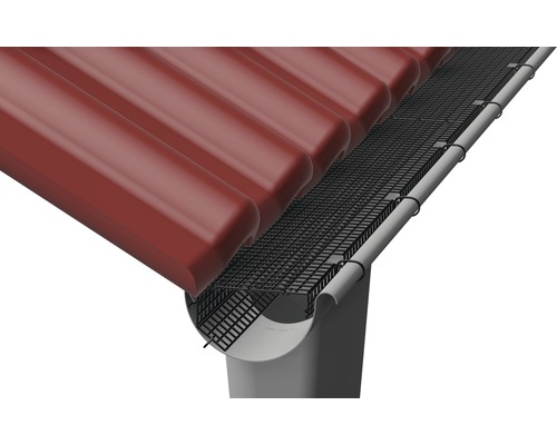 Dachrinnen-Schutz 6m x 160mm Schutz für Dachrinne Schutz-Gitter  Kunststoffgitter