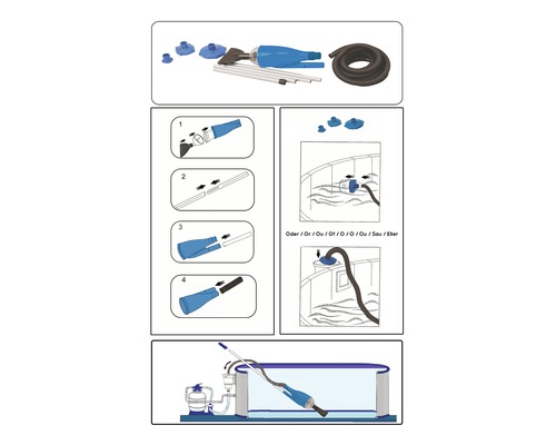 Anleitung zur Montage und Verwendung eines Poolreinigers