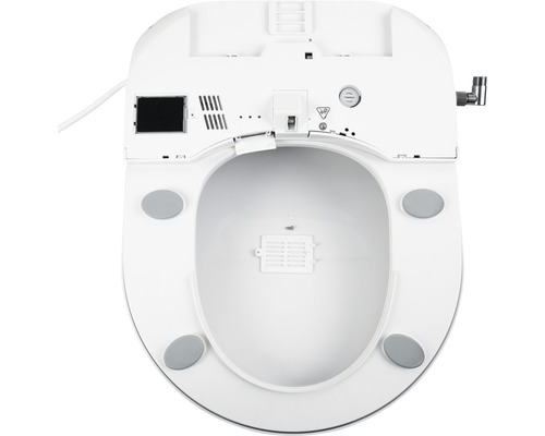 Draufsicht eines Dusch-WCs mit verschiedenen Funktionen.