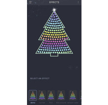 Smartphone-App zur Steuerung der Effekte einer LED-Lichterkette in Form eines Weihnachtsbaums