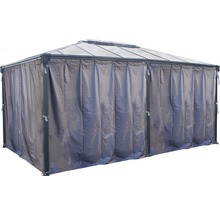 Pavillon Palram – Canopia Martinique 5000 Premium Garden Gazebo inkl. Vorhangset 493 x 359 cm anthrazit