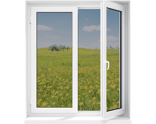 EASYmaxx Fenster-Fliegengitter Magic Klick Insektenschutz Magnetfenster ohne Bohren schwarz 150x130 cm