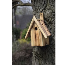 Nistkasten mit Holz-Spitzdach geflammt 25,5 x 17,5 x 33 cm