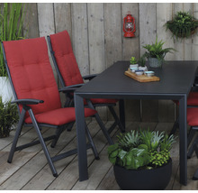 Sesselauflage Mirach Siena Garden rot 120x48x6 cm