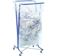 Mobiler Abfallsackhalter Stahl blau 400 l