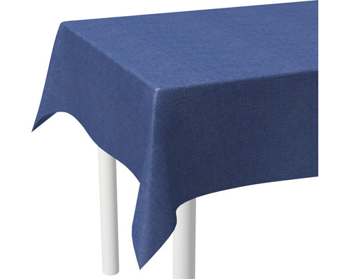 Blaues Tischtuch auf einem Tisch