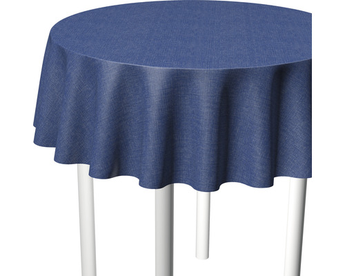 Tischdecke Style Leinen blau Ø 140 cm