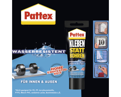 Pattex Kleben statt Bohren Montagekleber für Innen und Außen
