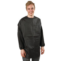 Schwarze Schutzschürze mit Ärmeln für Handwerker