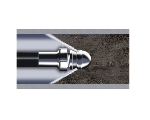 Abflussrohrreinigungsdüse im Einsatz zur Abflussreinigung