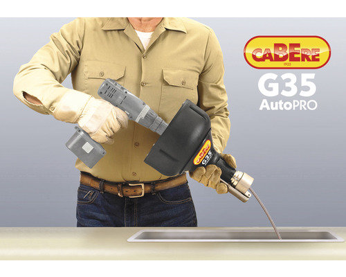 Rohrreinigungsgerät im Einsatz in einem Waschbecken