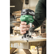Akku-Kantenfräse HiKOKI 18V M1808DAWPZ Brushless, inkl. 2 Akkus (5.0Ah) und Ladegerät