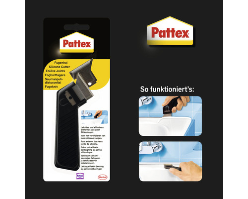 Pattex Fugenhai Silikonschneider zum Entfernen alter Silikonfugen