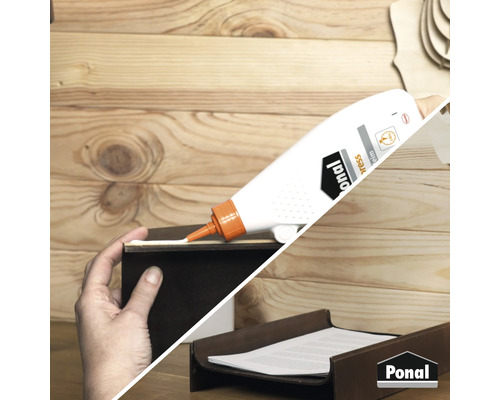 Anwendung von Ponal Express Holzleim zum Verkleben von Holz