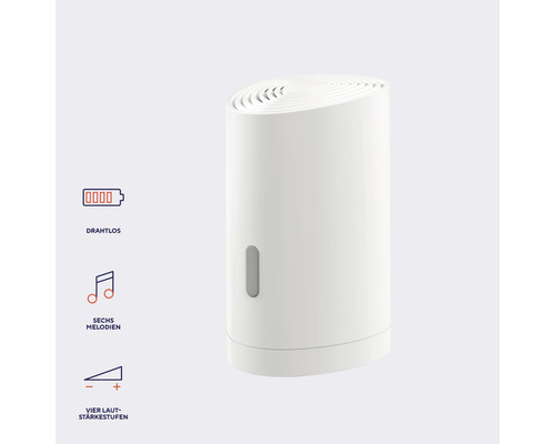 Luftbefeuchter mit Batterieanzeige, sechs Melodien und vier Lautstärkestufen