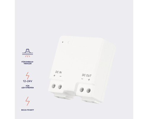 Weißer LED Trafo für Einbaustrahler und LED Streifen