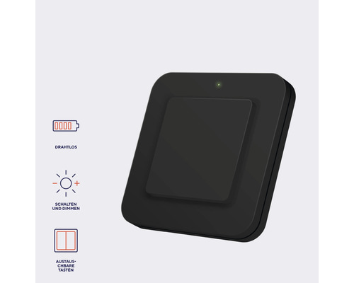 Quadratischer, drahtloser Lichtschalter