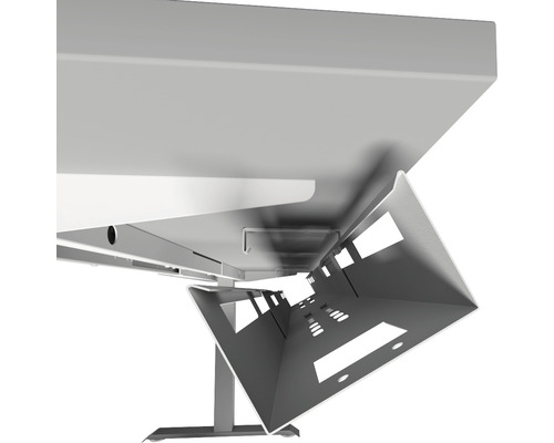 Kabelkanal unter einem Schreibtisch zur Kabelführung