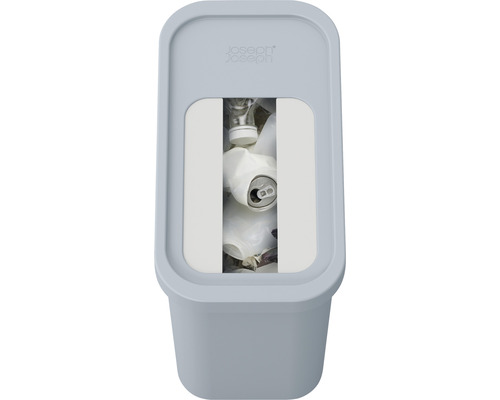 Mülleimer mit Deckel und Sichtfenster für Abfall