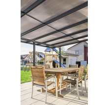 Terrassenüberdachung gutta Premium Polycarbonat bronze 611 x 306 cm anthrazit