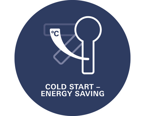 Kaltstart zur Energieeinsparung Symbol
