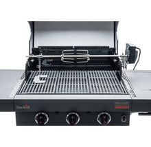 Offener Grill mit Drehspieß und Grillrost
